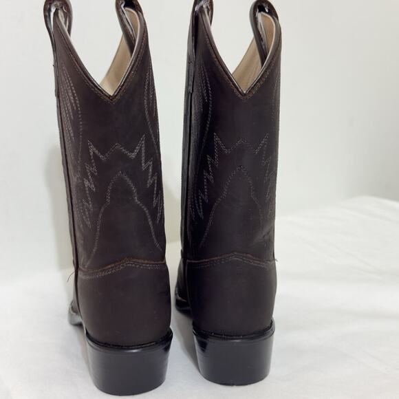Old West Kids Black Western Boots Size 10.5 Unisex’s - Picture 5 of 12